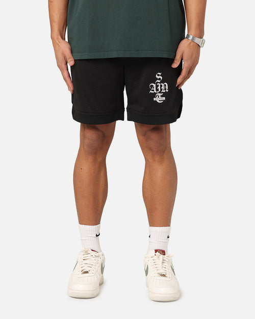 Saint Morta Gothic Stack Basketball Shorts Black