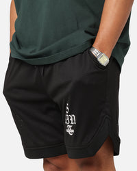 Saint Morta Gothic Stack Basketball Shorts Black