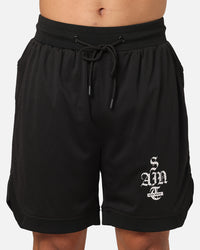 Saint Morta Gothic Stack Basketball Shorts Black