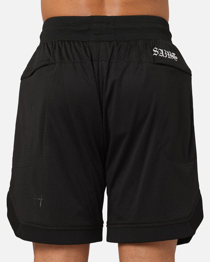 Saint Morta Gothic Stack Basketball Shorts Black