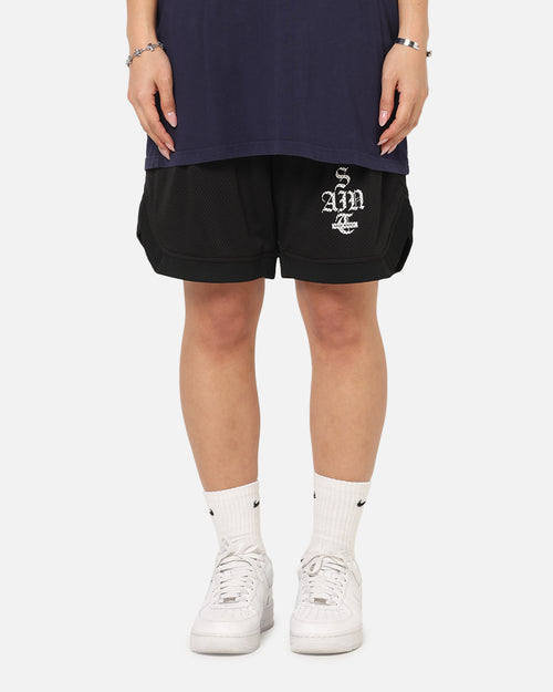 Saint Morta Gothic Stack Basketball Shorts Black