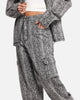 XXIII Snake Skin Cargo Pants Black Snake Print