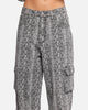 XXIII Snake Skin Cargo Pants Black Snake Print