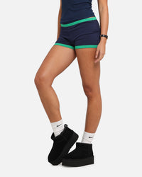 Ed Hardy Women's Logo Mini Shorts Navy/Green