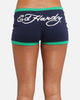 Ed Hardy Women's Logo Mini Shorts Navy/Green