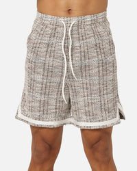 XXIII Textured Ball Shorts Brown/Cream