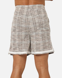 XXIII Textured Ball Shorts Brown/Cream
