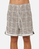 XXIII Textured Ball Shorts Brown/Cream