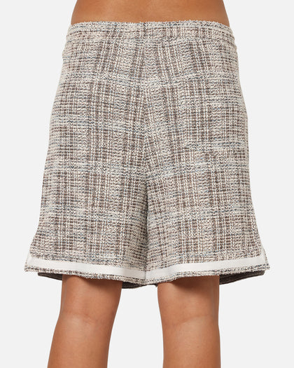 XXIII Textured Ball Shorts Brown/Cream