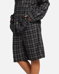 XXIII Plaid Corduroy Jorts Black/Grey