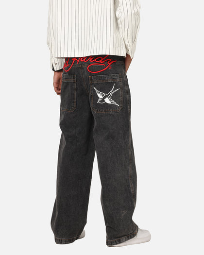 Ed Hardy Wide Leg Jeans Black