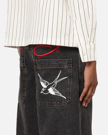 Ed Hardy Wide Leg Jeans Black