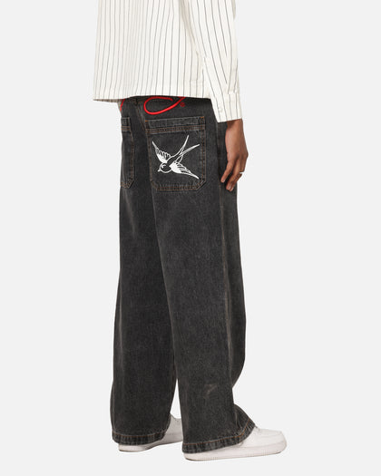 Ed Hardy Wide Leg Jeans Black
