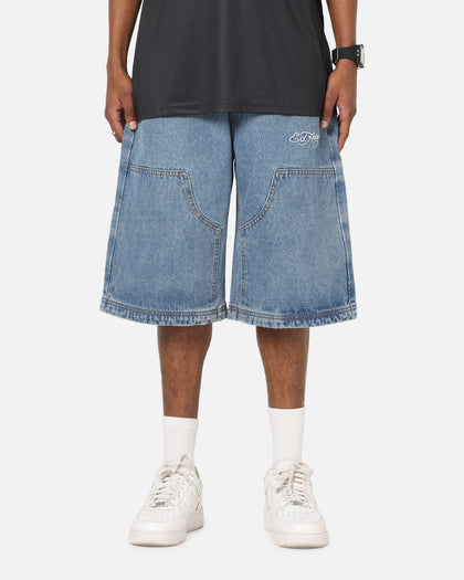 Ed Hardy Dragon Jorts Mid Blue Denim
