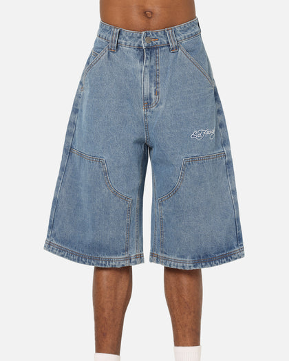 Ed Hardy Dragon Jorts Mid Blue Denim