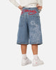 Ed Hardy Dragon Jorts Mid Blue Denim
