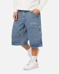 Ed Hardy Dragon Jorts Mid Blue Denim