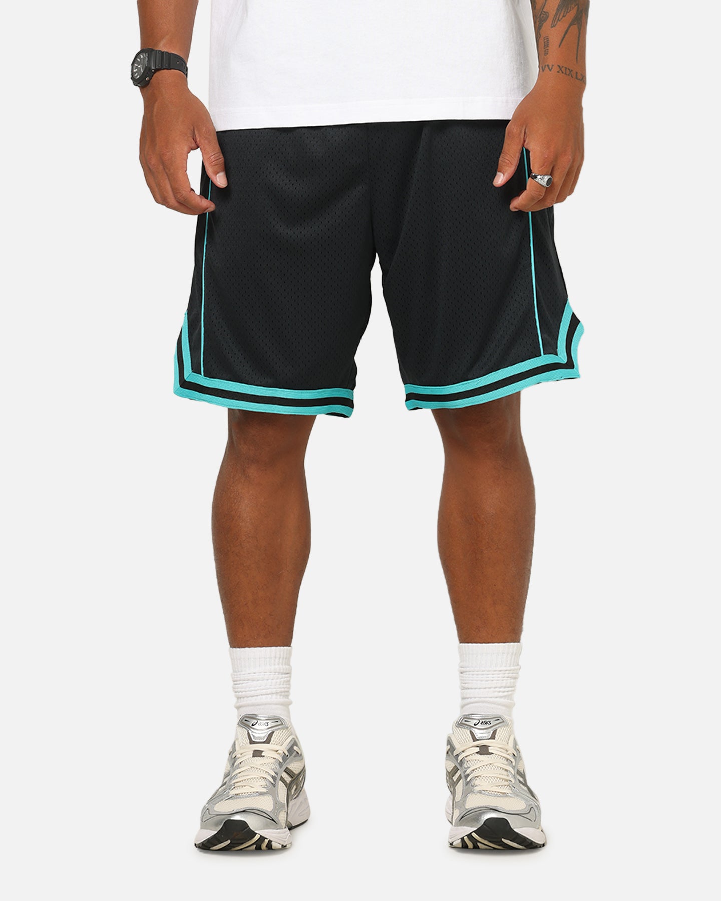 Mitchell & Ness Authentic Good Mesh Shorts Black/Blue | Culture Kings