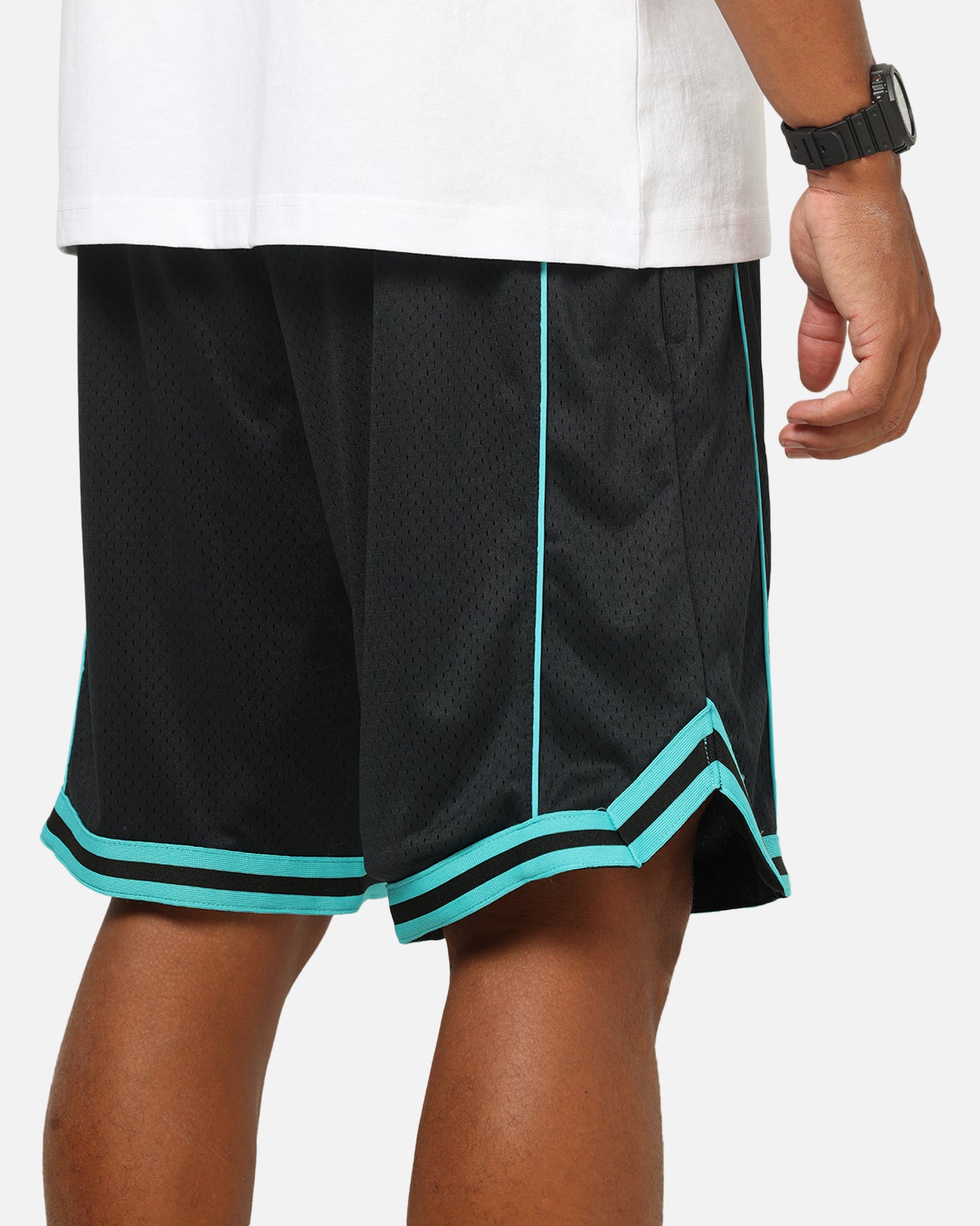 Mitchell & Ness Authentic Good Mesh Shorts Black/Blue | Culture Kings