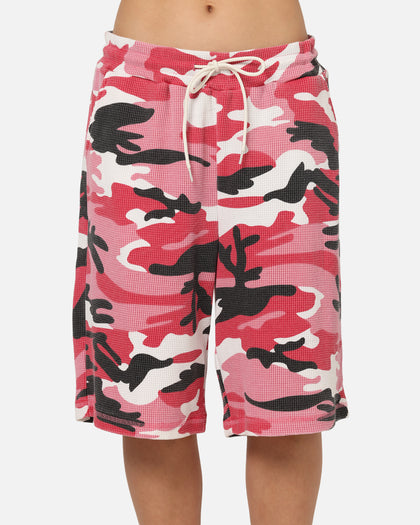 XXIII Printed Thermal Shorts Pink Camo