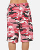 XXIII Printed Thermal Shorts Pink Camo