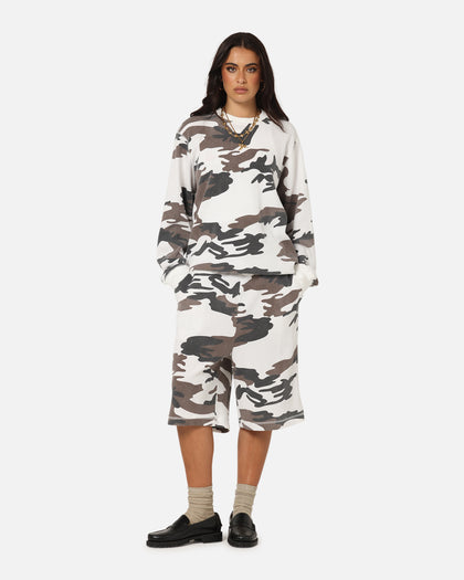 XXIII Printed Thermal Shorts Snow Camo