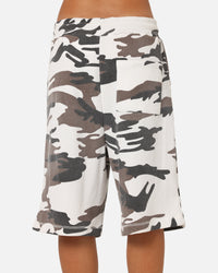 XXIII Printed Thermal Shorts Snow Camo