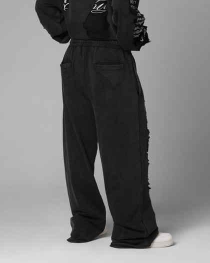 Loiter Destruction Sweatpants Black