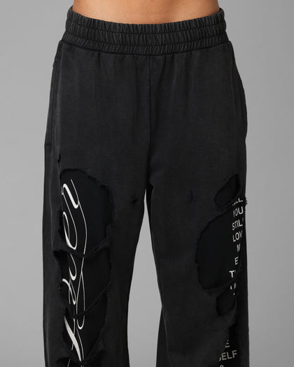 Loiter Destruction Sweatpants Black