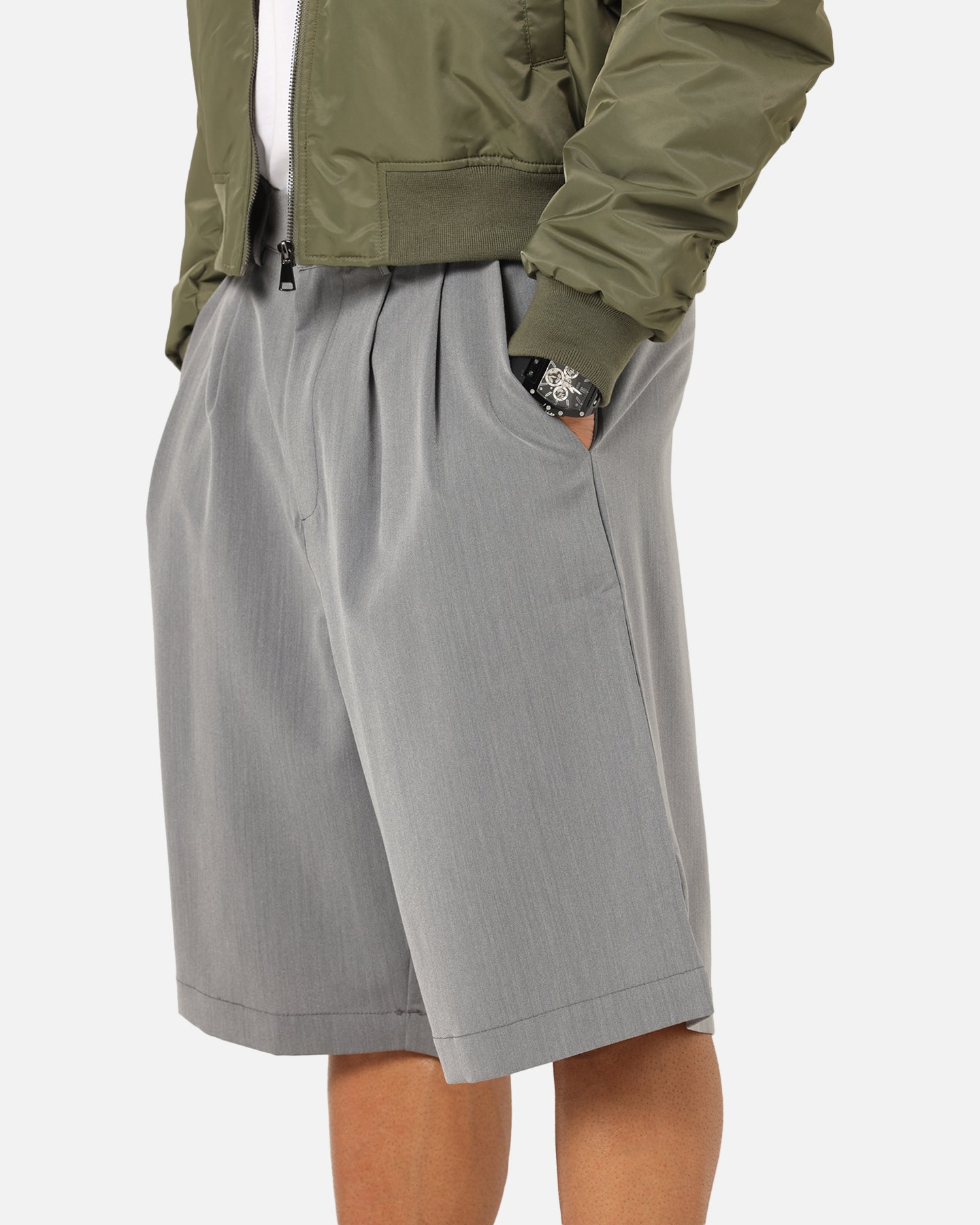 XXIII Baggy Pleated Shorts Grey | Culture Kings
