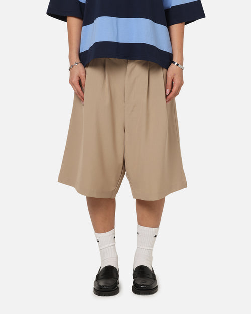 XXIII Baggy Pleated Shorts Tan