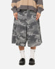XXIII Wide Leg Denim Shorts Digi Camo