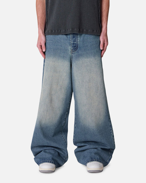 MNML Baggy Washed Rave Denim Jeans Medium Blue