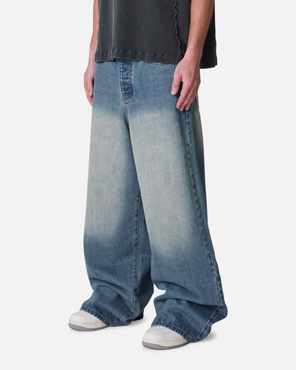 MNML Baggy Washed Rave Denim Jeans Medium Blue