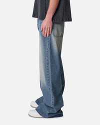 MNML Baggy Washed Rave Denim Jeans Medium Blue