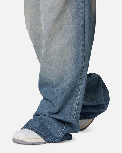 MNML Baggy Washed Rave Denim Jeans Medium Blue