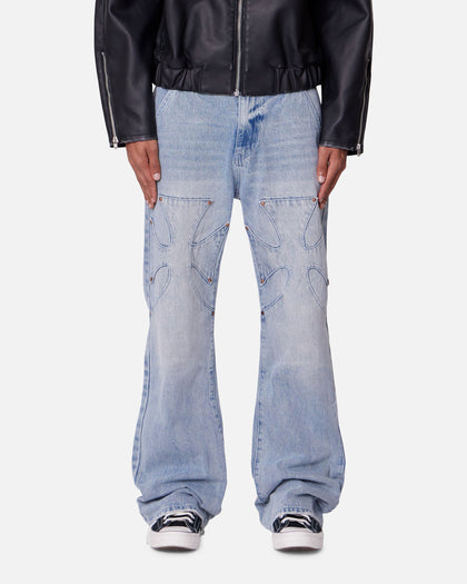 MNML Bootcut Iron Cross Jeans Blue