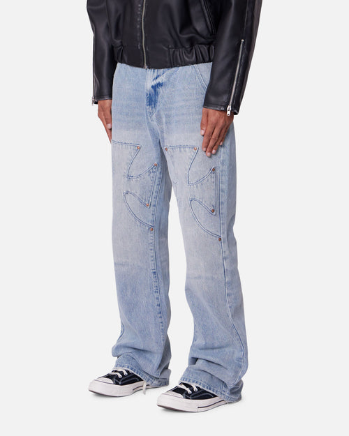 MNML Bootcut Iron Cross Jeans Blue