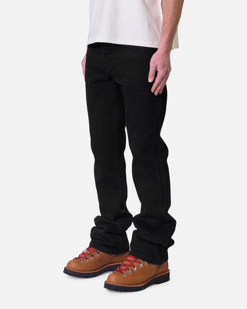 MNML Raw Bootcut Denim Jeans Rinsed Black