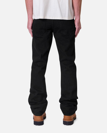 MNML Raw Bootcut Denim Jeans Rinsed Black