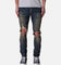 MNML X738 Chewed Up Denim Jeans Stone Washed Shadow
