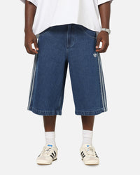 Adidas Firebird Denim Shorts Blue Denim