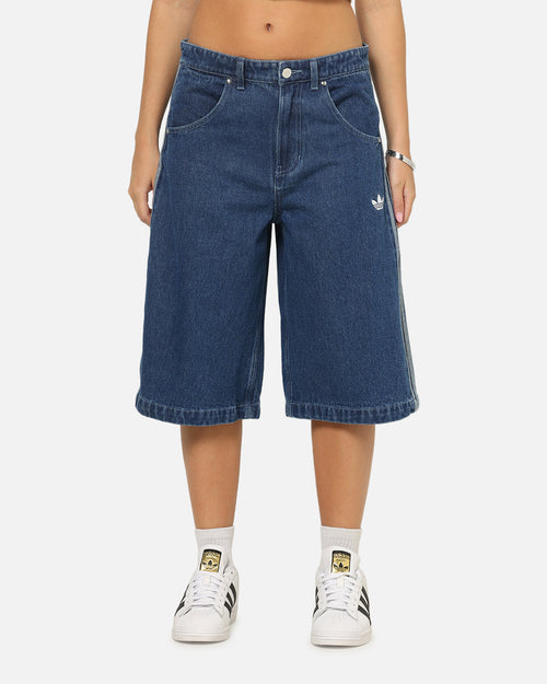 Adidas Firebird Denim Shorts Blue Denim