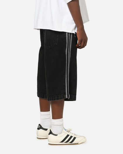 Adidas Firebird Denim Shorts Black Denim
