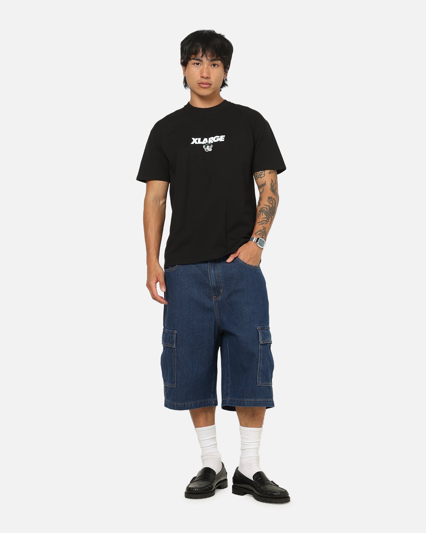 X-Large Baggy Cargo Denim 91 Shorts Dark Indigo | Culture Kings