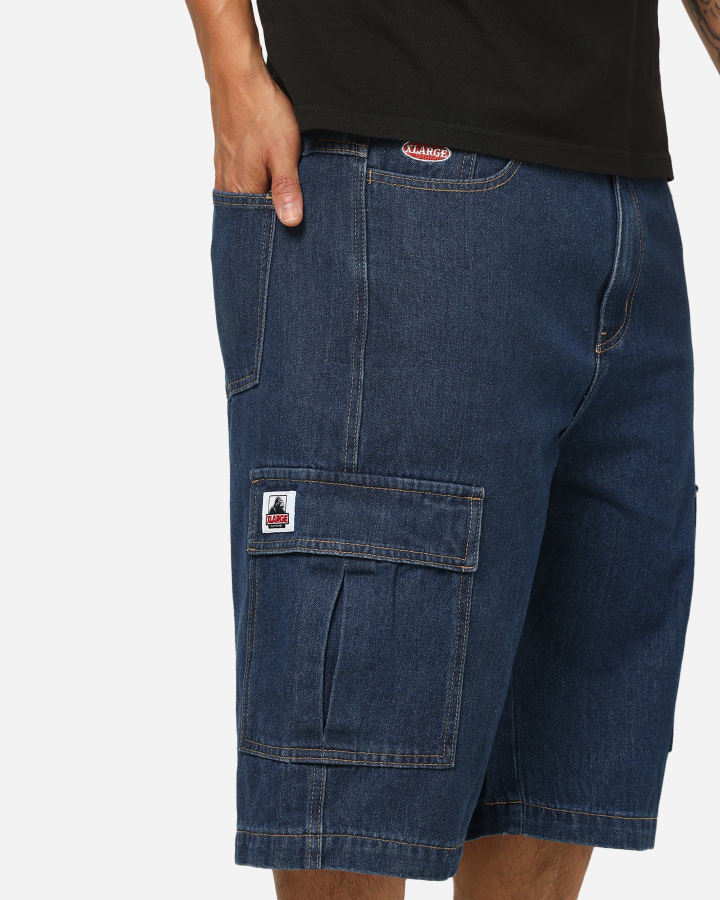 【RYOGON】DENIM BIG POCKET SHORTS Obey Bigwig Baggy Denim Shorts - Light Indigo | Flatspot