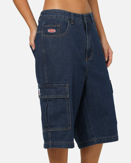 X-Large Baggy Cargo Denim 91 Shorts Dark Indigo