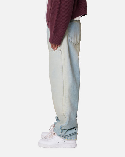 MNML Ultra Baggy Western Jeans Washed Blue