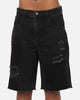 Saint Morta Halo Damage Jorts Black