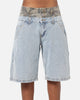 Ed Hardy Double Waist Camo Jorts Mid Blue Denim